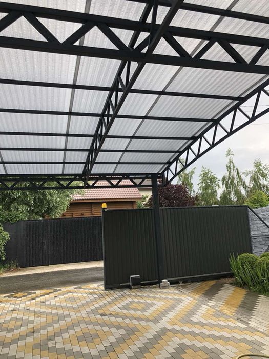 Профилированный поликарбонат серый