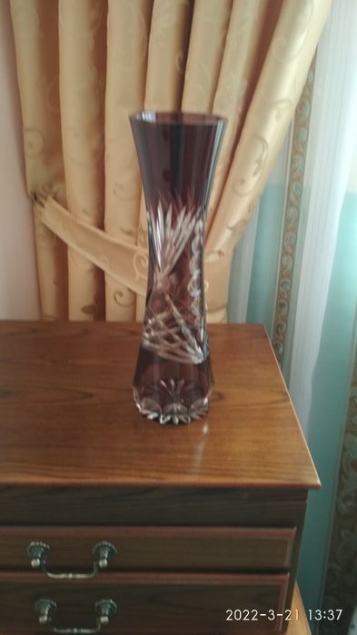 Ваза под цветы россискии хрусталь