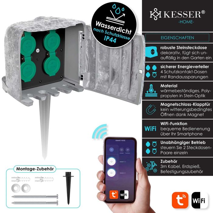 Градински WIFI разклонител с вид на какък