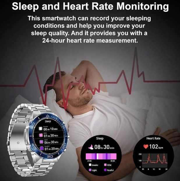 Мъжки смарт часовник H33, отговаряне/осъществяване на повиквания