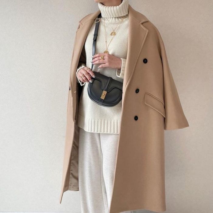 Palton oversize lana Zara Manteco