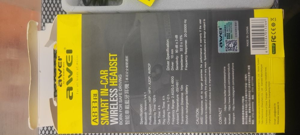 Наушник беспроводной новый