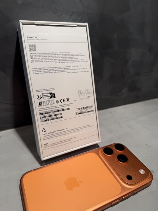 КАТО НОВ Iphone 17 Pro Orange 256 GB, 100% battery