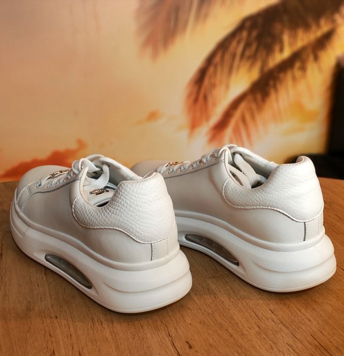 Adidasi piele alba unisex Luca di Gioia 40