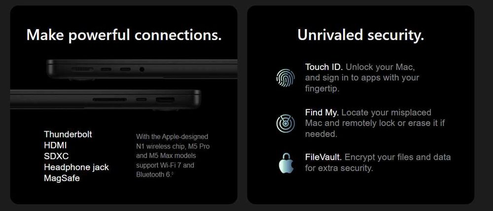 Ноутбук Apple MacBook Pro 14 и 16 inch с чипом M5 Pro новые 2026 года