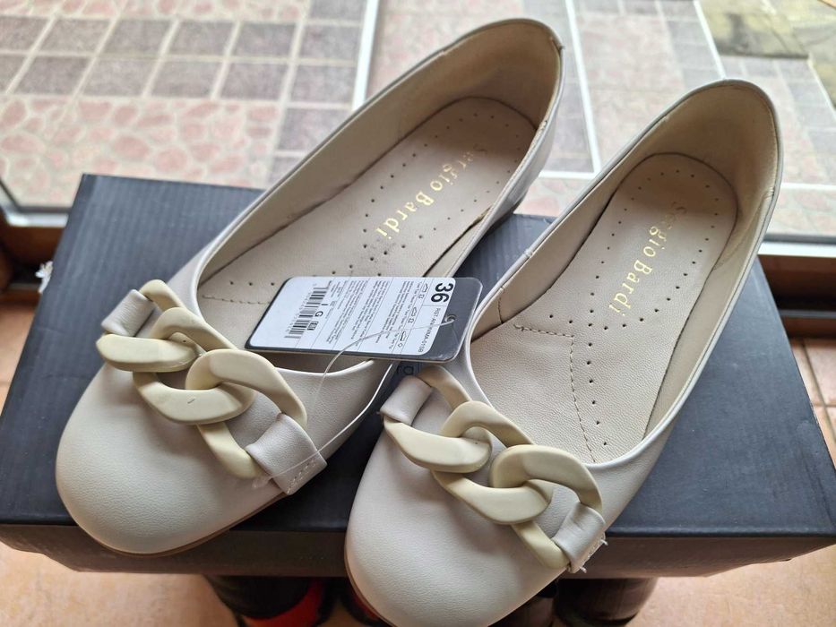 Обувки Естествена Кожа на SERGIO BARDI ! НОВИ с Етикет