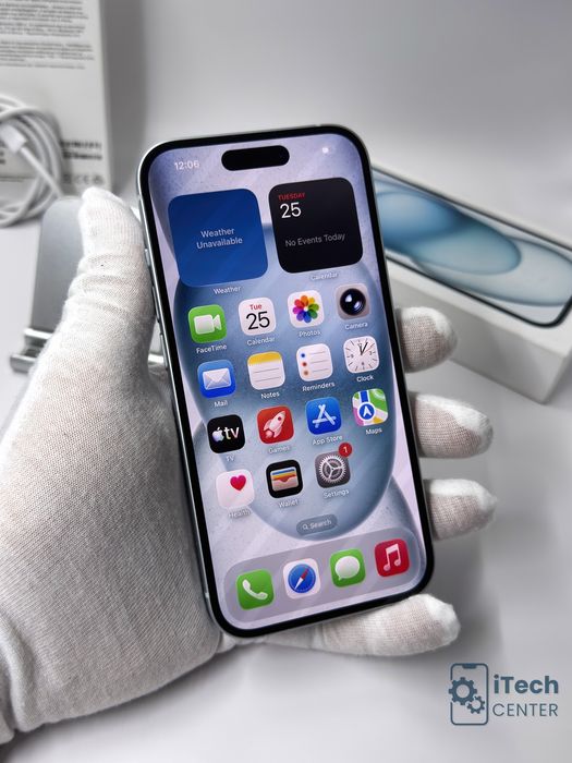 iPhone 15, 128GB, Blue, 100% батерия, КАТО НОВ, 2г. ГАРАНЦИЯ!