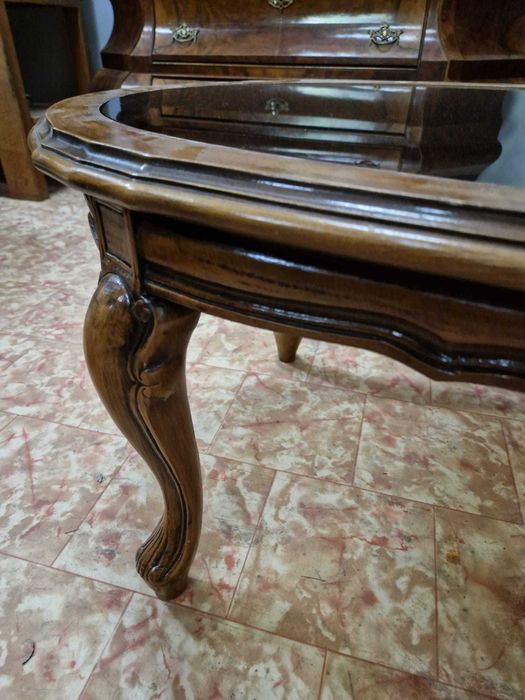 *ПРОМОЦИЯ* Холна маса масив със стъклен плот