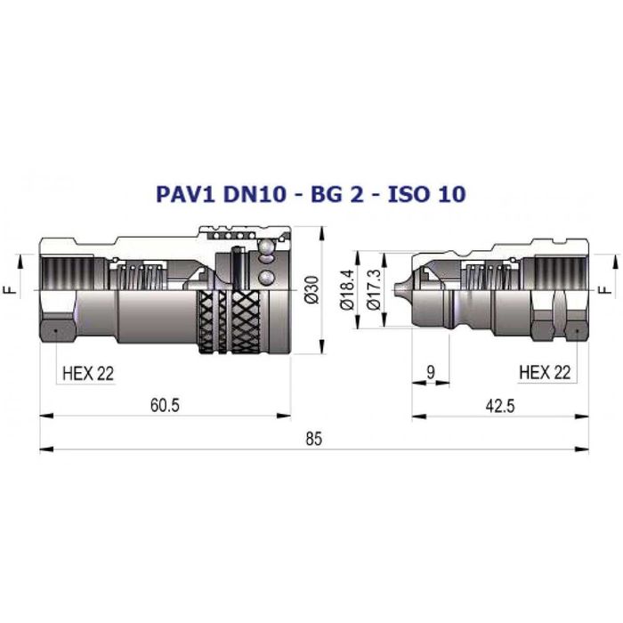Хидравлична бърза връзка серия PAV1