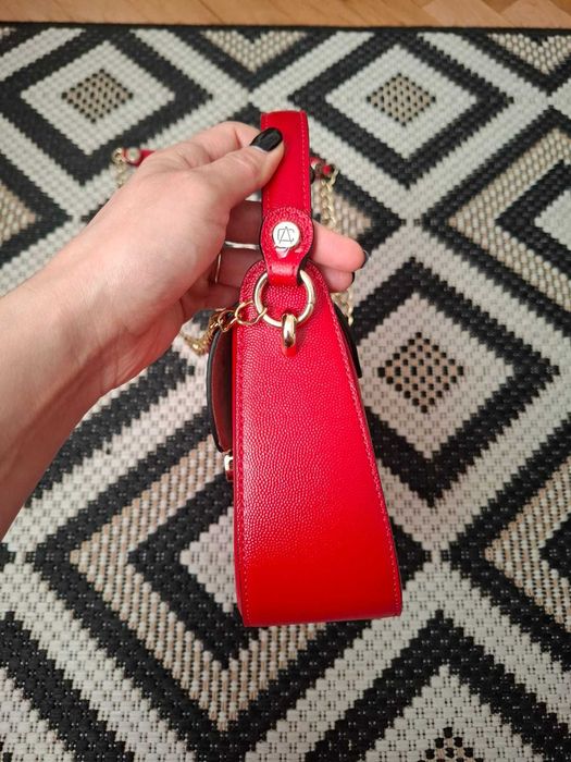 Geanta rosie de piele Anna Cori