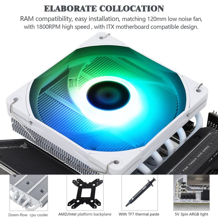 Cooler CPU Thermalright AXP120-X67, ventilator PWM 120mm TL-C12015