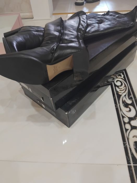 Сапоги женские кожаные