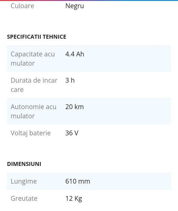 Hoverboard ca nou 20 km 8 inch