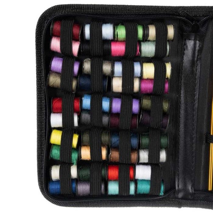 Комплект за шиене със 129 елемента, шивашки комплект, кинкалерия