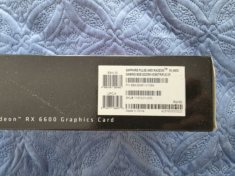 Placa video Sapphire Radeon RX 6600 PULSE, 8GB GDDR6, 128-bit