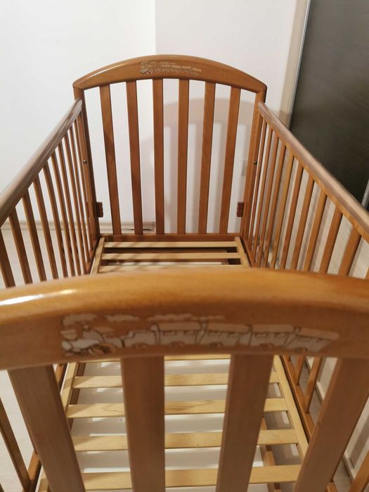 детска кошара PALI - Италия от масивно дърво с матрак