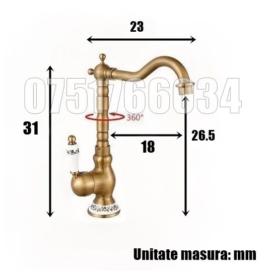 Baterie Baie Bucatarie Design Antichizata Modern LIVRARE GRATUITA