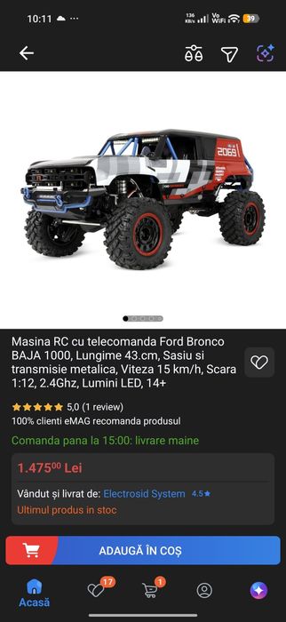 1:12 Automodel Brushless Ford Bronco R Mjx H12p Baja1000