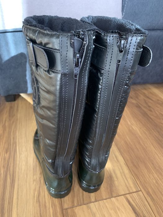 ПРОМО!!! Черни гумени ботуши с подплата 37 номер