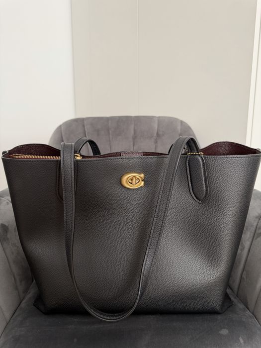 Geanta tote Coach piele neagra