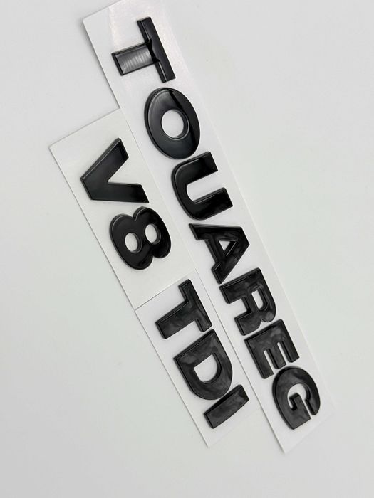 Set Embleme Compatibile VW Touareg V8 Tdi negru