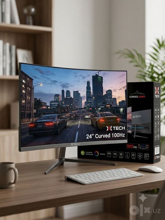X TECH 24" Curved Monitor 100Hz srochna  sotiladi