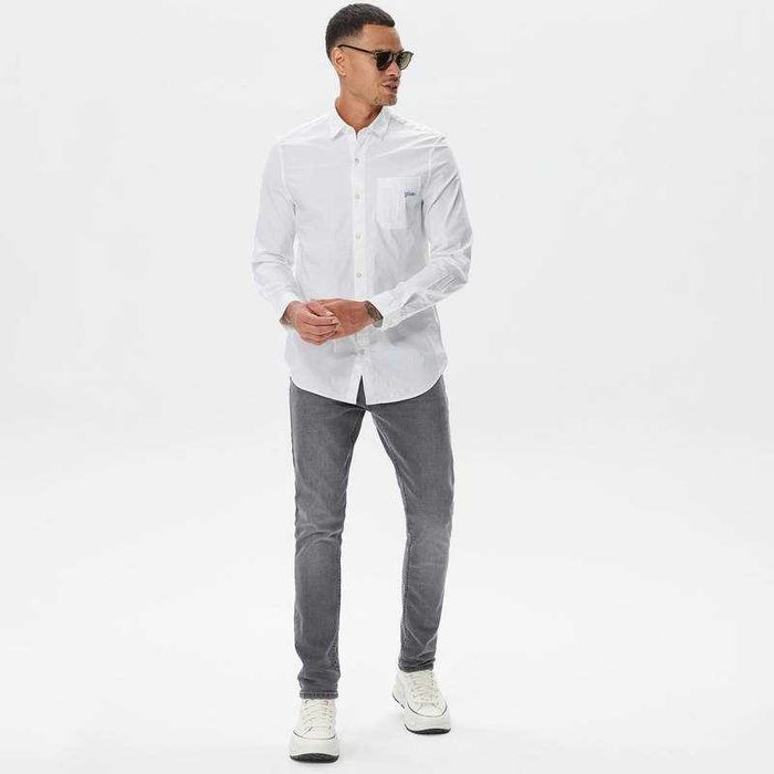 Белая мужская  рубашкa Guess XXL