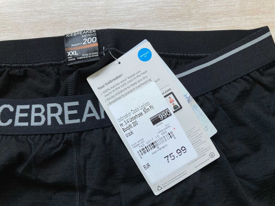 НОВ Icebreaker OASIS Merino 200 BODYFIT 3/4 мъжки клин размер XXL