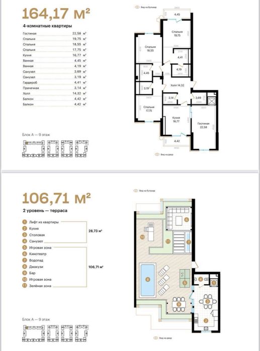 Продается 4х комнатная квартира,ЖК Мирабад Авеню,госпитальный,164м2