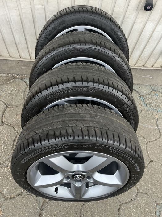 Jante aliaj 5x110mm, anvelope vara 215/45 R17 Opel Astra G, H, Corsa, Meriva, Vectra Tigra Zafira