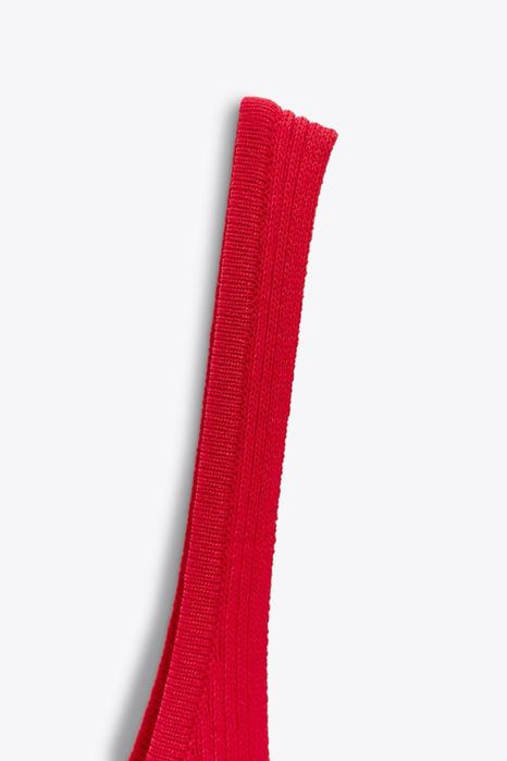 Zara червена плетена рокля
