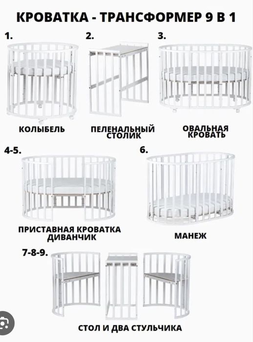 Детская кровать 9в1