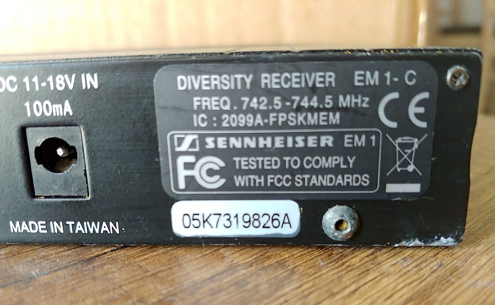 Beyerdynamic MMX Sennheiser EM1- C diversity receiver 742,5 - 744,5MHz