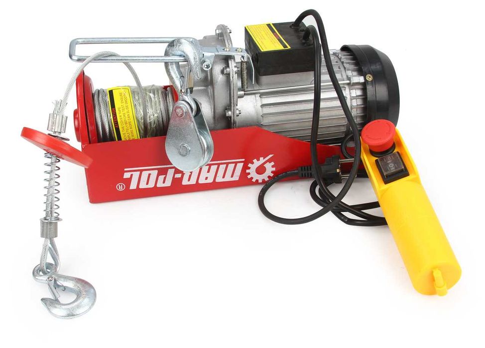 Електрическа въжена лебедка 400 / 800кг, 12м 1300W MAR-POL