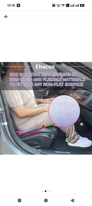 Perna rotativa pentru scaun auto -Ehucon- pt maxim 120 Kg- noua!