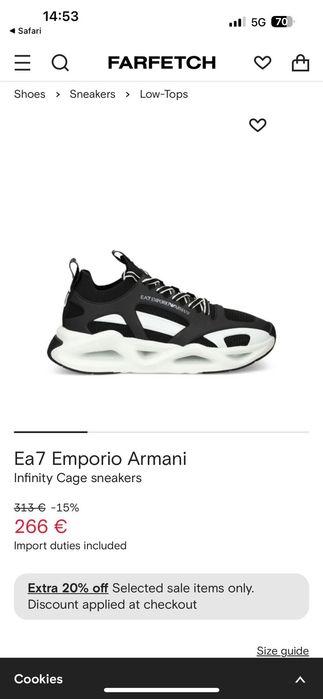 Emporio Armani EA7 Infinity Cage сникърски - луксозни и редки