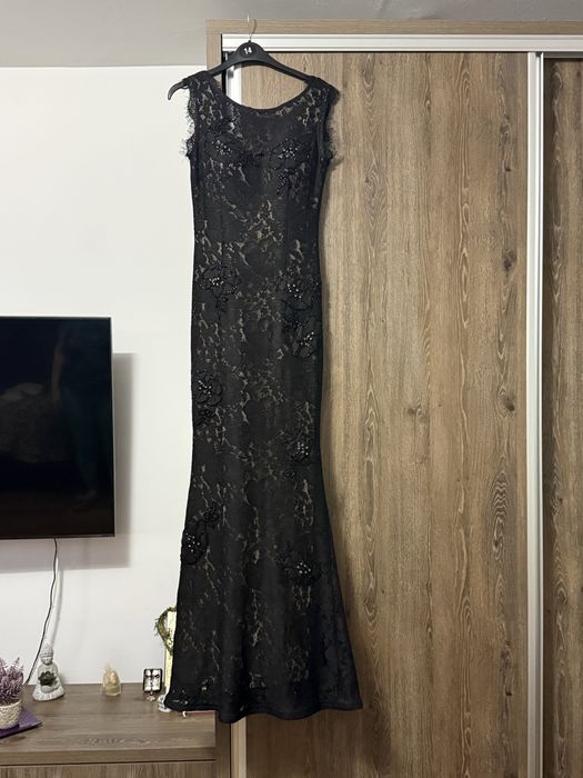 Rochie eleganta-lunga-neagra-marime S