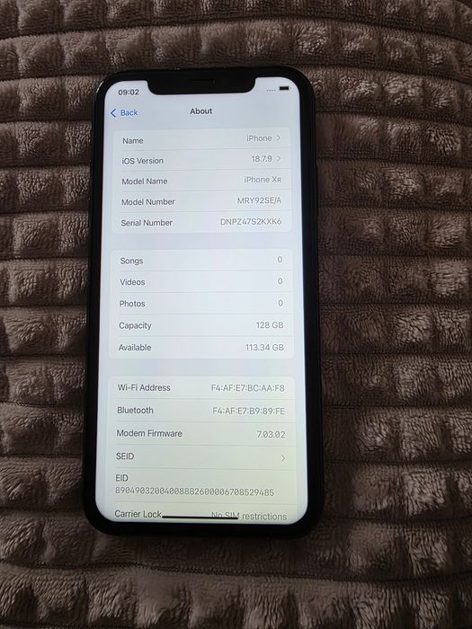 IPhone Xr , 128 GB .