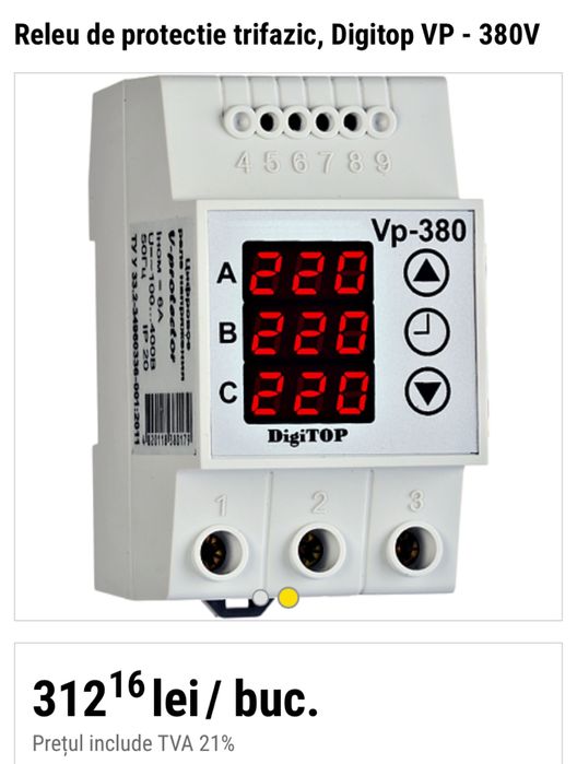 Releu digital, stabilizator-monitorizare tensiune