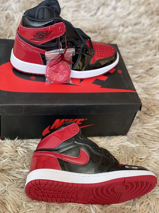 Air Jordan 1 Retro High Patent Bred Full Box Verificare Colet 35,5-45