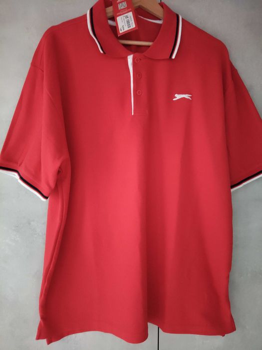 Червена мъжка блуза с яка