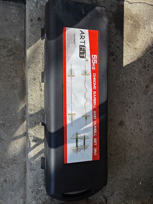 Набор гантелей и штанга