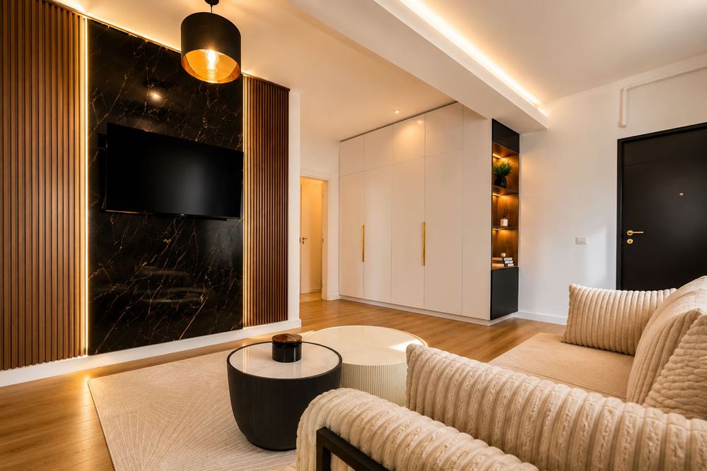 Apartament Luxury 3 camere | 2 băi | Design modern | Tunari | 10 min aeroport