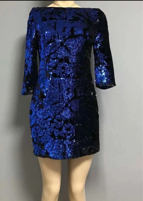 Rochie de seara, Zara, cu paiete cu efect cameleon