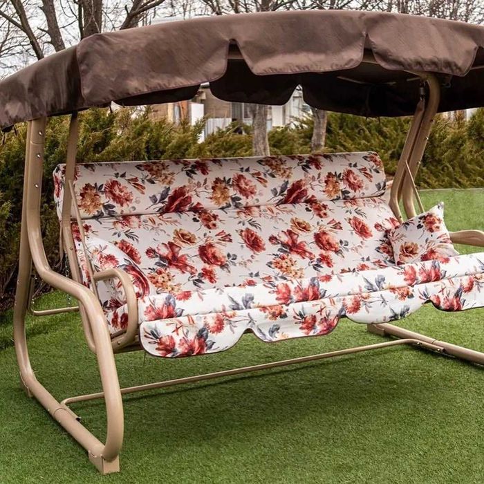 Садовые качели с сеткой