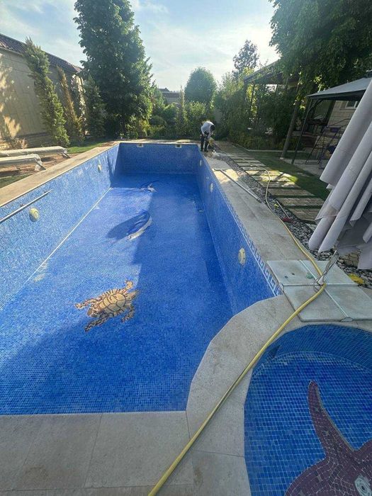 Строительство, реставрация, мойка бассейнов.