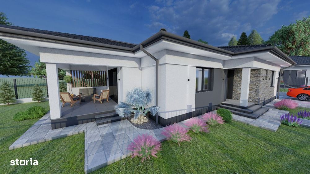 Casa la rosu in Grosi, 144 mp construiti, teren 536 mp, priveliste sup