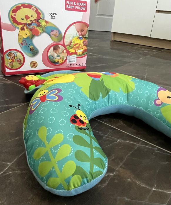 Salteluta, centru si pernuta pentru activitati bebelus (tummy time)