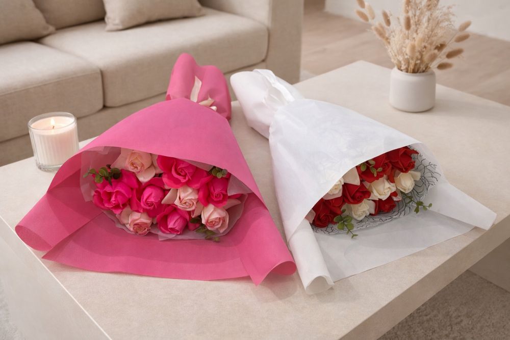 Цветы розы букеты мыльные розы