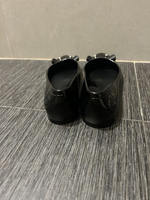 MARC by MARC JACOBS black rubber mouse toe ballet flat sz EUR 38